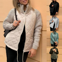 Quilted Jacket with Knit Sleeves for Women – Chloe