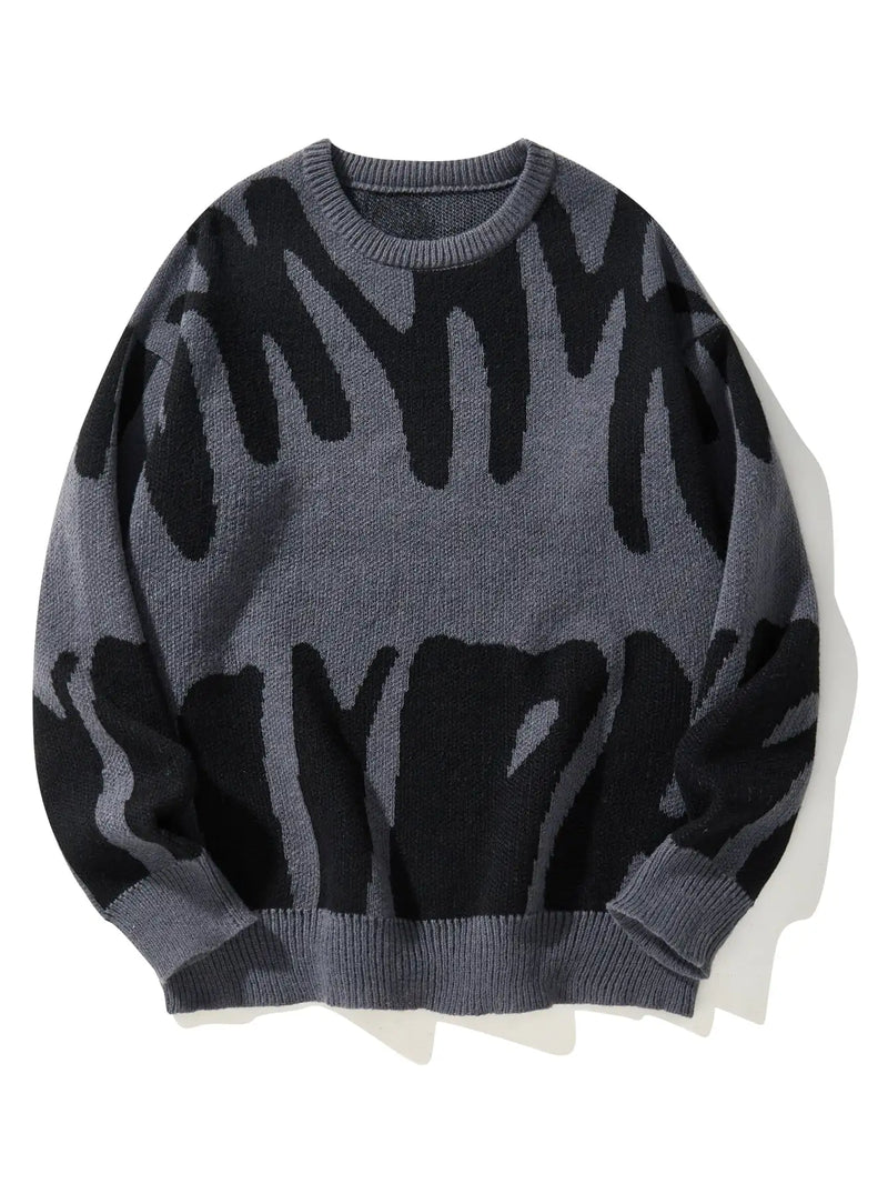 Abstract Pattern Oversized Sweater for Women – Emma