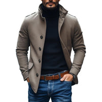 Men's Slim Fit Wool Blend Coat for Winter – James