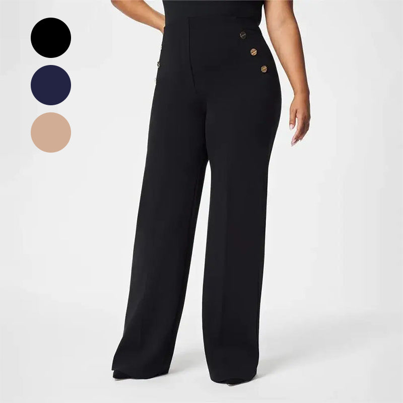 Plus Size High-Waist Wide-Leg Pants – Sophia