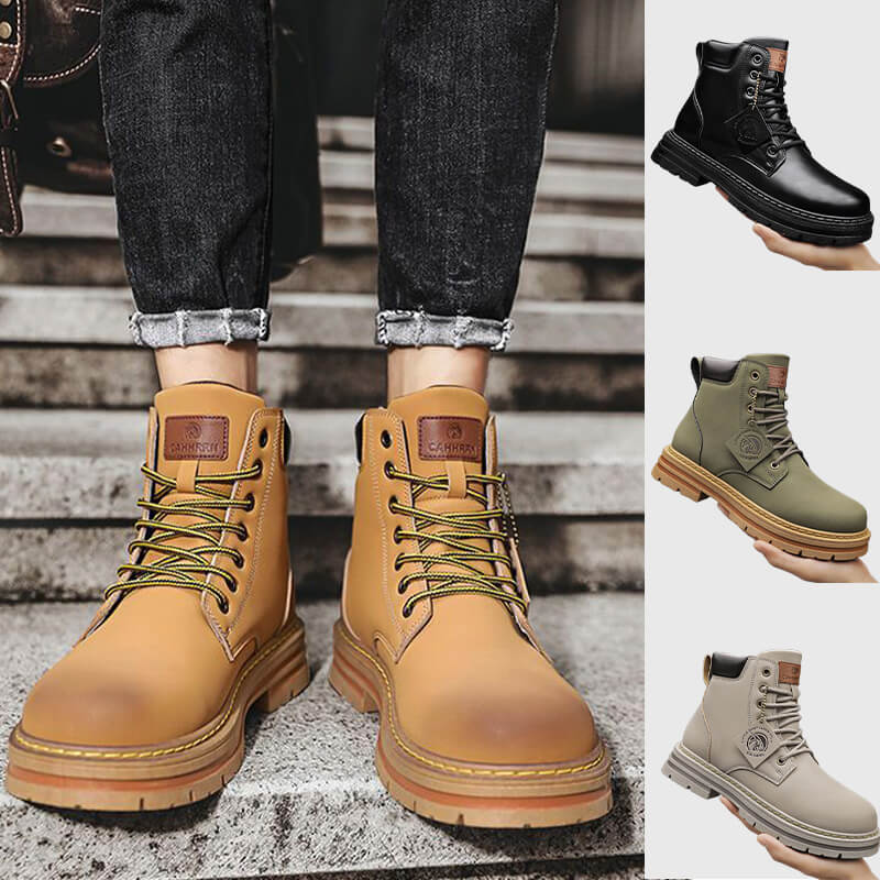 Men’s Durable Vintage Leather Boots for Comfort - Ethan