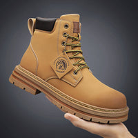 Men’s Durable Vintage Leather Boots for Comfort - Ethan