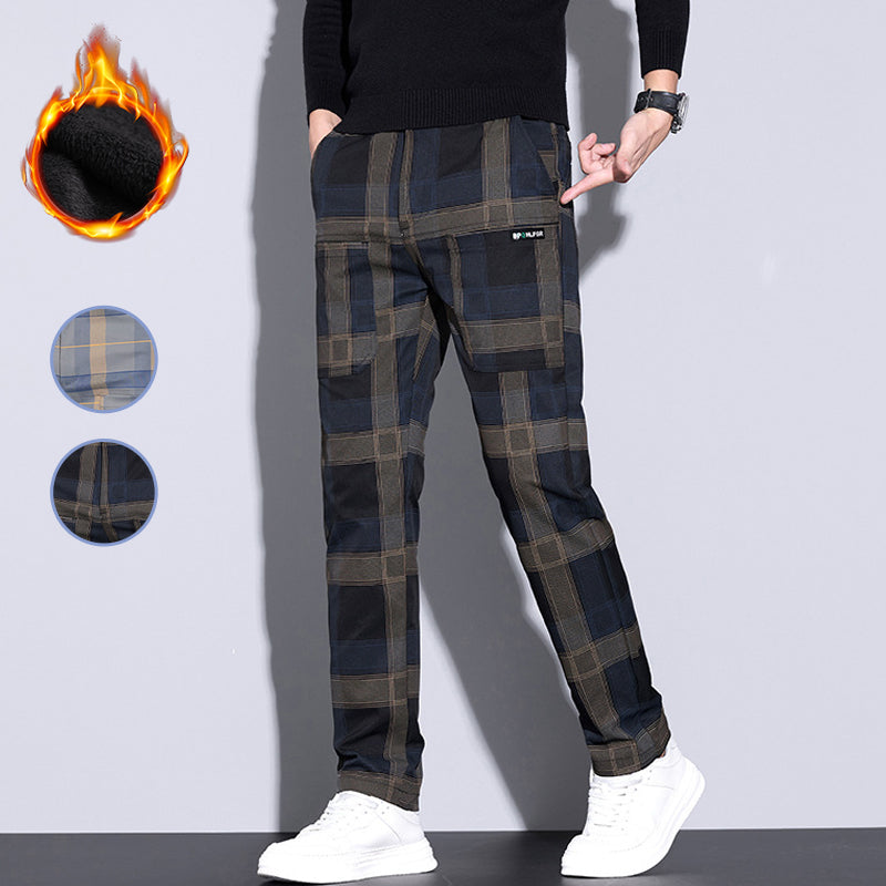 Stylish Men's Plaid Trousers for Everyday Wear - Noah